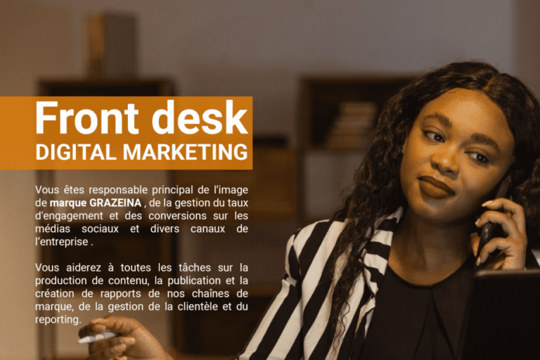 recrutement front desk digital marketing